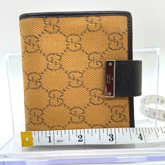 Gucci Jacquard Guccissima and Leather Compact Wallet - Picture 13 of 13